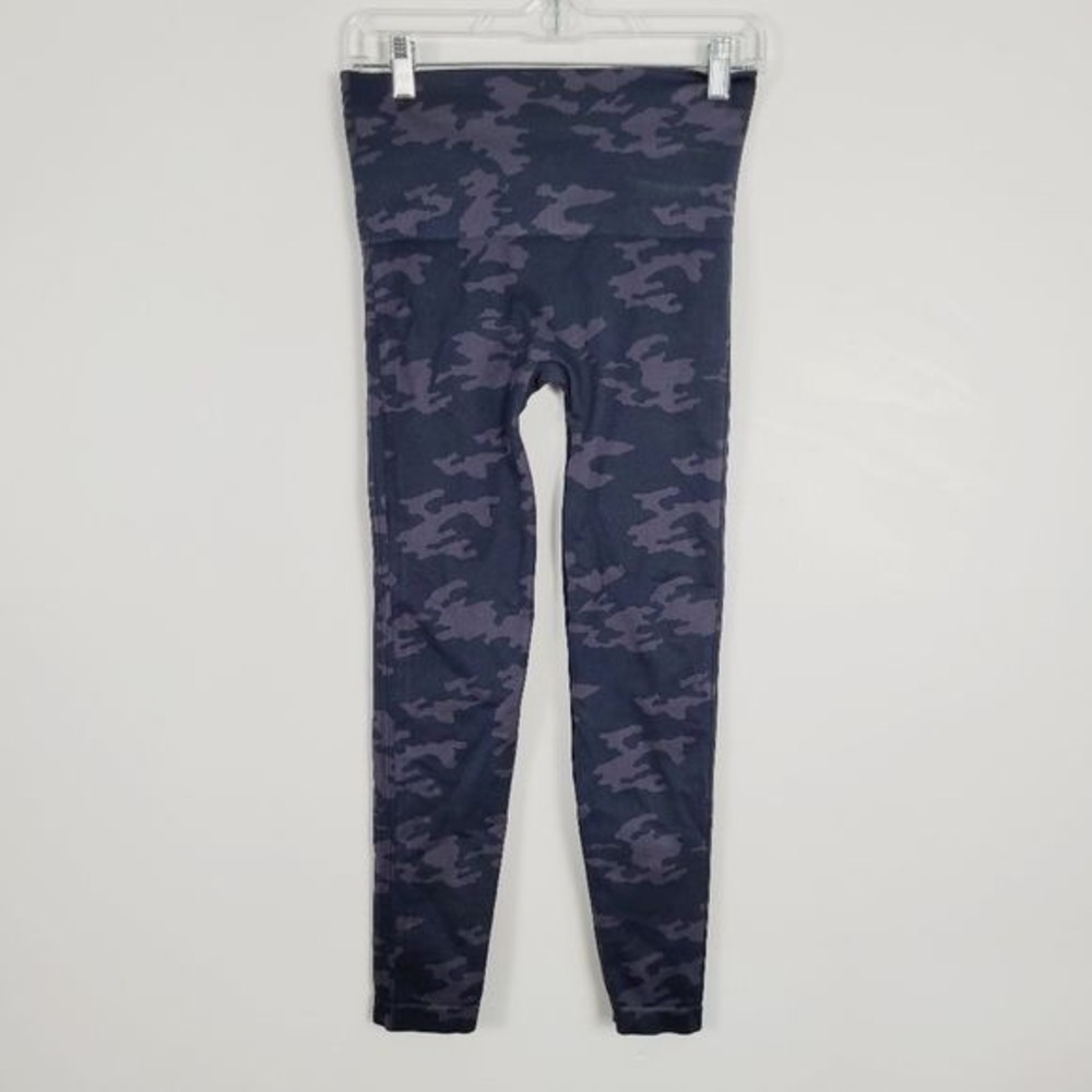 SPANX Seamless Camouflage Leggings Gray Black‎ Size Large